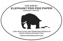 THE GREAT ELEPHANT POO POO PAPER COMPANY LIMITED 100% RECYCLED AND ODORLESS PAPER PRODUCTS MADE FROM ELEPHANT POO! WWW.POOPOOPAPER.COM
