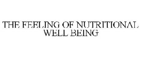THE FEELING OF NUTRITIONAL WELL BEING