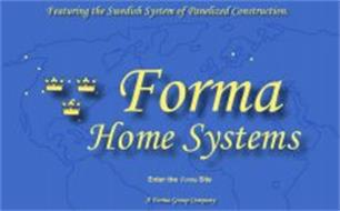 FORMA HOME SYSTEMS FEATURING THE SWEDISH SYSTEM OF PANELIZED CONSTRUCTION. A FORMA GROUP COMPANY