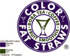 COLOR FAT STRAWS BOBA TEA · COFFEE · FRUIT SMOOTHIE