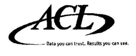ACL DATA YOU CAN TRUST. RESULTS YOU CAN SEE.