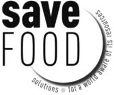 SAVE FOOD SOLUTIONS FOR A WORLD AWARE OF ITS RESOURCES