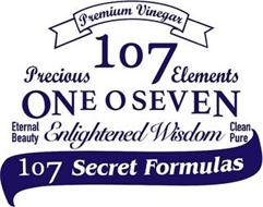 PREMIUM VINEGAR PRECIOUS 107 ELEMENTS ONE O SEVEN ETERNAL BEAUTY ENLIGHTENED WISDOM CLEAN PURE 107 SECRET FORMULAS
