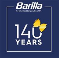 BARILLA THE ITALIAN FOOD COMPANY. SINCE1877. 140 YEARS