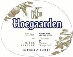 HOEGAARDEN WITBIER BIÈRE BLANCHE WHEAT BEER BREWED WITH CORIANDER & CURACAO ORANGE PEEL NATURALLY CLOUDY