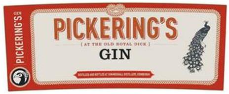 PICKERING'S (AT THE OLD ROYAL DICK) GIN PICKERING'S GIN DISTILLED AND BOTTLED AT SUMMERHALL DISTILLERY EDINBURGH