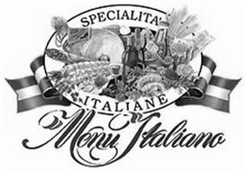 SPECIALITÀ ITALIANE MENU ITALIANO