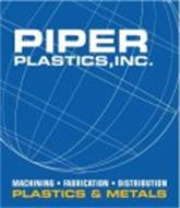 PIPER PLASTICS, INC. MACHINING FABRICATION DISTRIBUTION PLASTICS & METALS