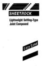 SHEETROCK LIGHTWEIGHT SETTING-TYPE JOINT COMPOUND EASY SAND