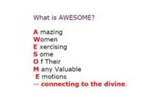 WHAT IS AWESOME AMAZING WOMEN EXERCISING SOME OF THEIR MANY VALUABLE EMOTIONS CONNECTING TO THE DIVINE
