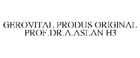 GEROVITAL PRODUS ORIGINAL PROF.DR.A.ASLAN H3