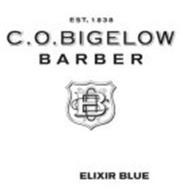 C.O. BIGELOW BARBER ELIXIR BLUE EST. 1838 COB