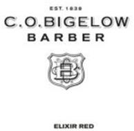 C.O. BIGELOW BARBER ELIXIR RED EST. 1838 COB