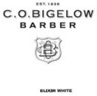 C.O. BIGELOW BARBER ELIXIR WHITE EST. 1838 COB