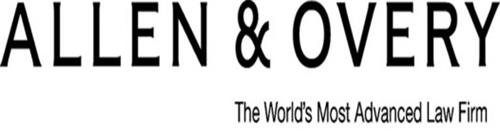 ALLEN & OVERY THE WORLD'S MOST ADVANCED LAW FIRM