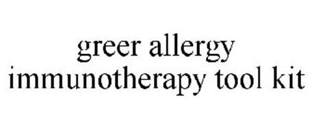 GREER ALLERGY IMMUNOTHERAPY TOOL KIT