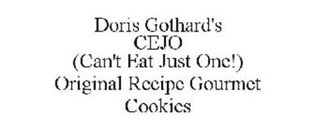 DORIS GOTHARD'S CEJO (CAN NOT EAT JUST ONE!) ORIGINAL RECIPE GOURMET COOKIES