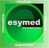 ESYMED EMR MADE EASY EFFICIENT ERGONOMIC INNOVATIVE INTUITIVE