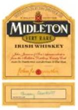 TRIPLE DISTILLED BY JOHN JAMESON & SON IN MIDLETON COUNTY CORK SINE METU MIDLETON VERY RARE IRISH WHISKEY JOHN JAMESON & SON