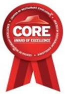 CORE AWARD OF EXCELLENCE · CENTER OF RESTAURANT EXCELLENCE · CENTER OF RESTAURANT EXCELLENCE · CENTER OF RESTAURANT EXCELLENCE