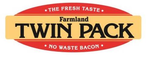 FARMLAND TWIN PACK · THE FRESH TASTE · · NO WASTE BACON ·
