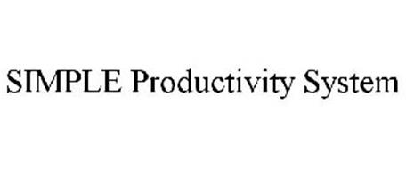 SIMPLE PRODUCTIVITY SYSTEM