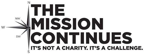 THE MISSION CONTINUES IT'S NOT A CHARITY. IT'S A CHALLENGE. N W S NW SW