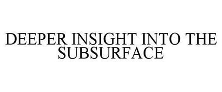 DEEPER INSIGHT INTO THE SUBSURFACE