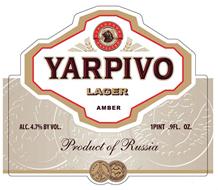 YARPIVO LAGER AMBER PRODUCT OF RUSSIA