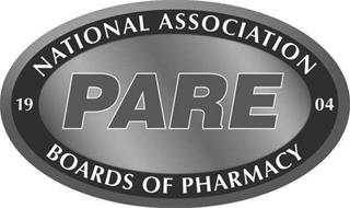 1904 NATIONAL ASSOCIATION BOARDS OF PHARMACY PARE