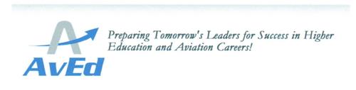 A AVED PREPARING TOMORROW'S LEADERS FOR SUCCESS IN HIGHER EDUCATION AND AVIATION CAREERS!