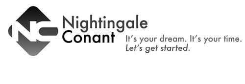 NC NIGHTINGALE CONANT IT'S YOUR DREAM. IT'S YOUR TIME. LET'S GET STARTED.