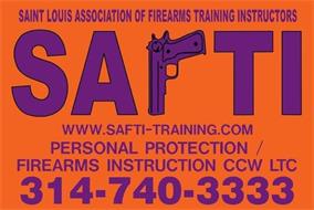 SAINT LOUIS ASSOCIATION OF FIREARMS TRAINING INSTRUCTORS SAFTI WWW.SAFTI-TRAINING.COM PERSONAL PROTECTION / FIREARMS INSTRUCTION CCW LTC