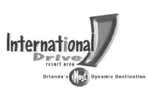 INTERNATIONAL DRIVE RESORT AREA ORLANDO'S MOST DYNAMIC DESTINATION