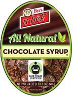 FOX'S U-BET ALL NATURAL CHOCOLATE SYRUP