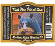 BLACK GHOST OATMEAL STOUT DEYOUNG MADISON RIVER BREWING CO MONTANA
