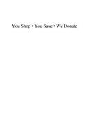 YOU SHOP · YOU SAVE · WE DONATE