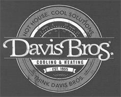 DAVIS BROS. HOT HOUSE. COOL SOLUTIONS. THINK DAVIS BROS. COOLING & HEATING EST. 1955 3 COOL 4 20 HEAT 25 50 60 70 80