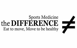 SPORTS MEDICINE THE DIFFERENCE EAT TO MOVE, MOVE TO BE HEALTHY