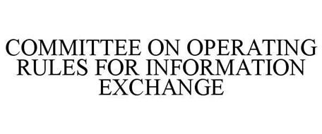 COMMITTEE ON OPERATING RULES FOR INFORMATION EXCHANGE