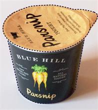 BLUE HILL 100% GRASS-FED COWS ALL NATURAL YOGURT PARSNIP BLUE HILL PARSNIP YOGURT KNOW THY FARMER THE SWEETEST OF OUR YOGURTS GETS ITS SUGAR FROM A SURPRISING SOURCE: THE HUMBLE PARSNIP