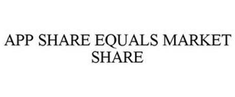 APP SHARE EQUALS MARKET SHARE