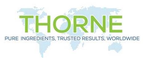 THORNE PURE INGREDIENTS, TRUSTED RESULTS, WORLDWIDE