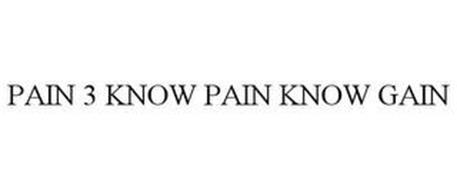 PAIN 3 KNOW PAIN KNOW GAIN