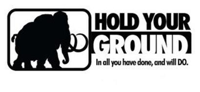 HOLD YOUR GROUND IN ALL YOU HAVE DONE, AND WILL DO.
