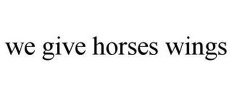 WE GIVE HORSES WINGS