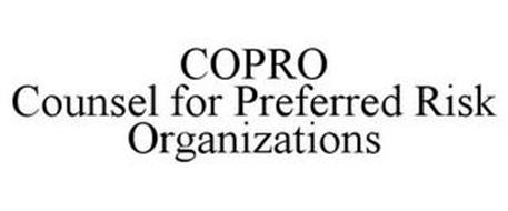 COPRO COUNSEL FOR PREFERRED RISK ORGANIZATIONS