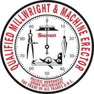 QUALIFIED MILLWRIGHT & MACHINE ERECTOR PACIFIC NORTHWEST UNION MILLWRIGHTS THE TRADE OF ALL TRADES U.B.C. STARRETT 0 10 20 30 40 50 60 70 80 90