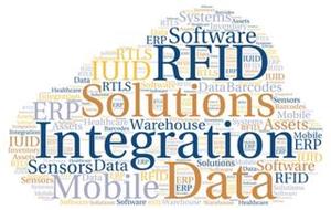 INTEGRATION SOLUTIONS RFID SOFTWARE IUID WAREHOUSE BARCODES ERP DATA RTLS ASSETS INVENTORY SENSORS MOBILE HEALTHCARE SYSTEMS