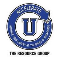 ACCELERATE U ADVANCE YOUR CAREER AT THESPEED OF KNOWLEDGE THE RESOURCE GROUP